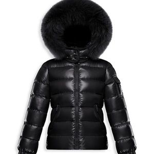Moncler Unisex Bady Fox Fur-Trim Down Coat